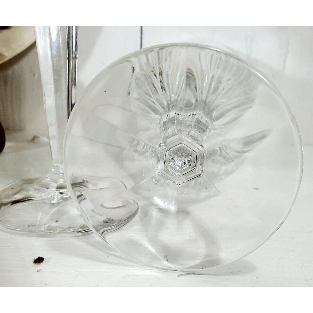 Pair Mikasa Icicles Water Goblet & Ice Tea Glass mixed set - Picture 7 of 8